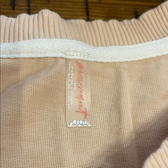 FP Movement by Free People Peach Top with White Stripes - Picture 2 of 2